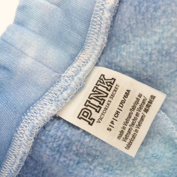 Tie-Dye Blue Shorts With Drawstring Waist & Pockets By Pink Victorias Secret - S - Picture 4 of 6